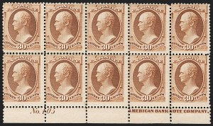 Sale 1175, Lot 515, 1870-88 Bank Note Issues (Scott 134-218)