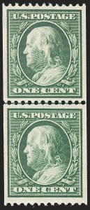 Sale 1175, Lot 641, 1910-13 Washington-Franklin Issue (Scott 374-396)