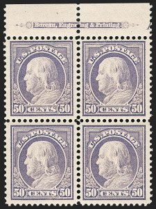 Sale 1175, Lot 671, 1912-14 Washington-Franklin Issue (Scott 405-423)