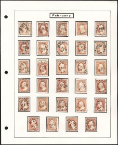 Sale 1179, Lot 2107, 1c-3c 1851-56 Issue (Scott 6-11A)