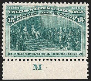 Sale 1179, Lot 2247, 1c-50c 1893 Columbian Issue (Scott 230-240)