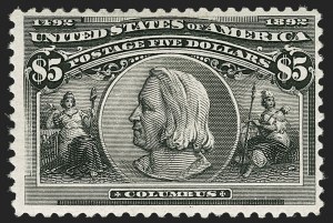 Sale 1179, Lot 2280, $1.00-$5.00 1893 Columbian Issue (Scott 241-245)
