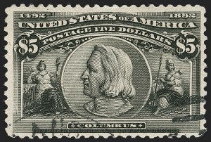 Sale 1179, Lot 2282, $1.00-$5.00 1893 Columbian Issue (Scott 241-245)