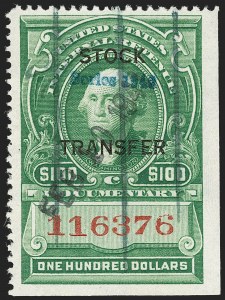 Sale 1179, Lot 2713, Revenues: Documentary, Proprietary, Stock Transfer
