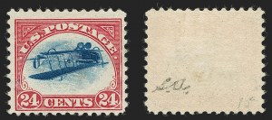 Sale 1185, Lot 91, Inverted Jenny Positions 15 and 6