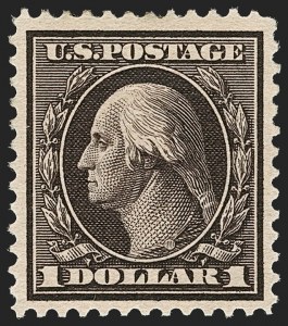 Sale 1187, Lot 518, 1908-10 Washington-Franklin Issues (Scott 331-356), $1.00 Violet Brown (342) Sale 1187, Lot 518, 1908-10 Washington-Franklin Issues (Scott 331-356)