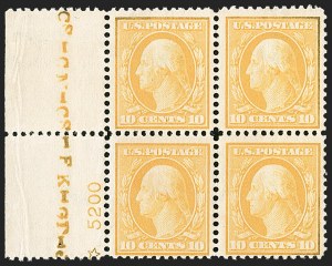 Sale 1187, Lot 544, 1910-13 Washington-Franklin Issue (Scott 374-396)
