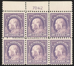 Sale 1187, Lot 635, 1917-19 Issues (Scott 481-524), 50c Red Violet (517) Sale 1187, Lot 635, 1917-19 Issues (Scott 481-524)