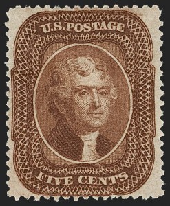 Sale 1192, Lot 123, 1857-60 Issue (Scott 18-39)