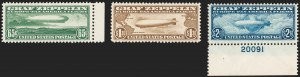 Sale 1192, Lot 656, Air Post, Graf Zeppelin Issue (Scott C13-C15)