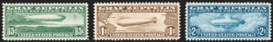 Sale 1192, Lot 658, Air Post, Graf Zeppelin Issue (Scott C13-C15)