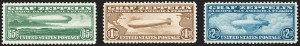 Sale 1192, Lot 660, Air Post, Graf Zeppelin Issue (Scott C13-C15)