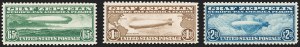 Sale 1192, Lot 663, Air Post, Graf Zeppelin Issue (Scott C13-C15)
