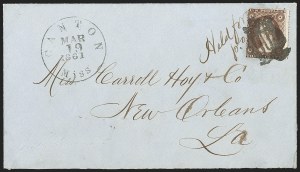 Sale 1192, Lot 855, Confederate States: Independent and CSA use of US Postage