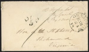 Sale 1192, Lot 868, Confederate States: Stampless Covers