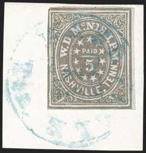 Sale 1192, Lot 876, Confederate States: Postmasters' Provisionals