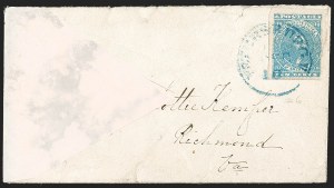 Sale 1192, Lot 942, Confederate States: General Issues on-Cover, Lithograph Issues