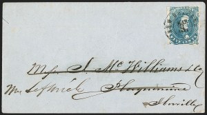 Sale 1192, Lot 946, Confederate States: General Issues on-Cover, Lithograph Issues