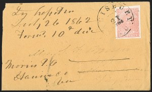 Sale 1192, Lot 947, Confederate States: General Issues on-Cover, Lithograph Issues