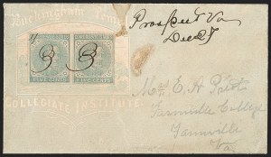 Sale 1192, Lot 955, Confederate States: General Issues on-Cover, Typograph and Engraved Issues