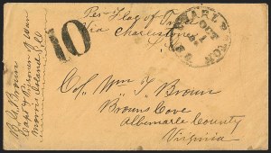 Sale 1192, Lot 980, Confederate States: Flag-of-Truce, POW, Blockade, Military Express