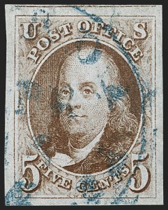 Sale Number 1197, Lot Number 1516, 5c 1847 Issue (Scott 1)