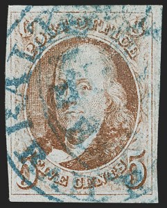Sale 1197, Lot 1531, 5c 1847 Issue (Scott 1)