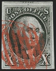 Sale 1197, Lot 1542, 10c 1847 Issue (Scott 2)