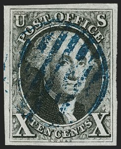 Sale 1197, Lot 1547, 10c 1847 Issue (Scott 2)