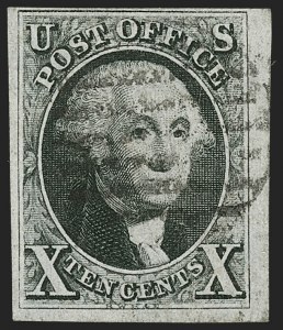 Sale 1197, Lot 1551, 10c 1847 Issue (Scott 2)