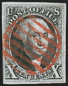 Sale 1197, Lot 1552, 10c 1847 Issue (Scott 2)