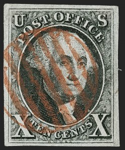 Sale 1197, Lot 1556, 10c 1847 Issue (Scott 2)