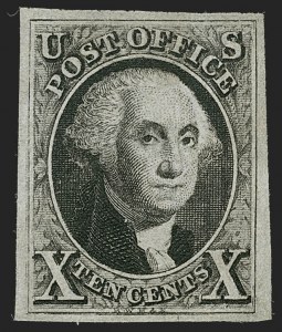 Sale 1197, Lot 1563, 10c 1847 Issue (Scott 2)
