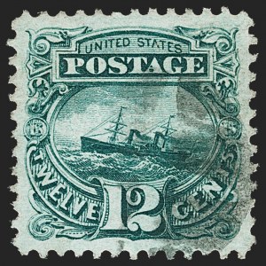 Sale Number 1197, Lot Number 1755, 12c "Adriatic" 1869 Pictorial Issue, Stamps (Scott 117)