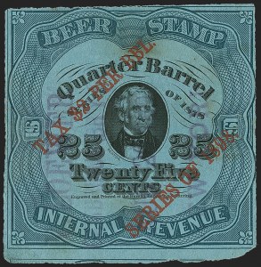 Sale 1197, Lot 2199, Revenues: Wine and Beer Stamps