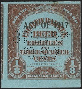 Sale 1197, Lot 2208, Revenues: Wine and Beer Stamps