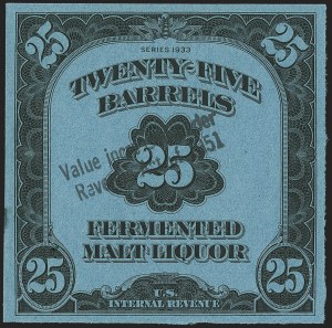 Sale 1197, Lot 2225, Revenues: Wine and Beer Stamps