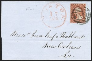 Sale 1199, Lot 1031, 3c-12c 1851-56 Issue (Scott 10-17)
