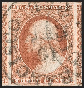 Sale 1199, Lot 1033, 3c-12c 1851-56 Issue (Scott 10-17)