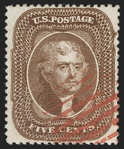 Sale 1199, Lot 1081, 5c-30c 1857-60 Issue (Scott 27-38)