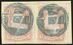 Sale 1199, Lot 1112, 1861-66 Issue Fancy Cancellations