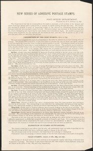 Sale 1201, Lot 2001, U.S. Post Office Department Announcement