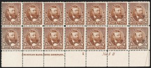 Sale 1201, Lot 2072, Imprint and Plate Number Blocks