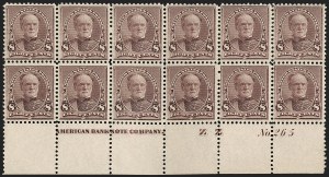 Sale 1201, Lot 2074, Imprint and Plate Number Blocks