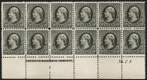 Sale 1201, Lot 2077, Imprint and Plate Number Blocks