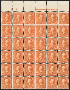 Sale 1201, Lot 2078, Imprint and Plate Number Blocks