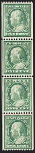 Sale 1202, Lot 2318, 1908-12 Perf 12 Vertical Coils, Double-Line Watermark (Scott 348-351)