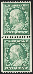 Sale 1202, Lot 2319, 1908-12 Perf 12 Vertical Coils, Double-Line Watermark (Scott 348-351)