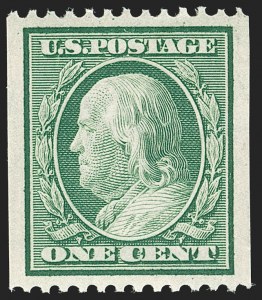 Sale Number 1202, Lot Number 2321, 1908-12 Perf 12 Vertical Coils, Double-Line Watermark (Scott 348-351)