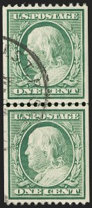 Sale 1202, Lot 2323, 1908-12 Perf 12 Vertical Coils, Double-Line Watermark (Scott 348-351)